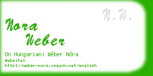 nora weber business card